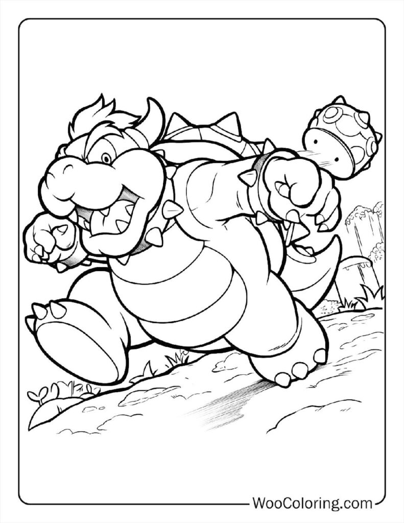 Bowser's Helper Troopa To Color