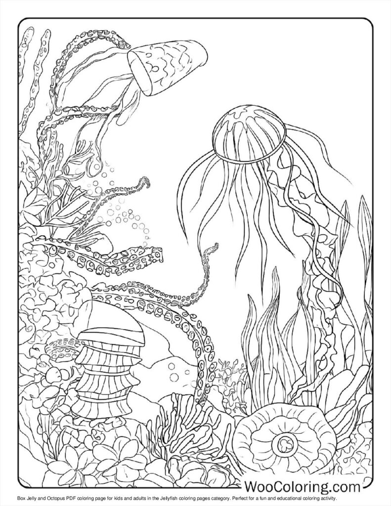 100  Jellyfish coloring pages  Free PDF To Print  - 54