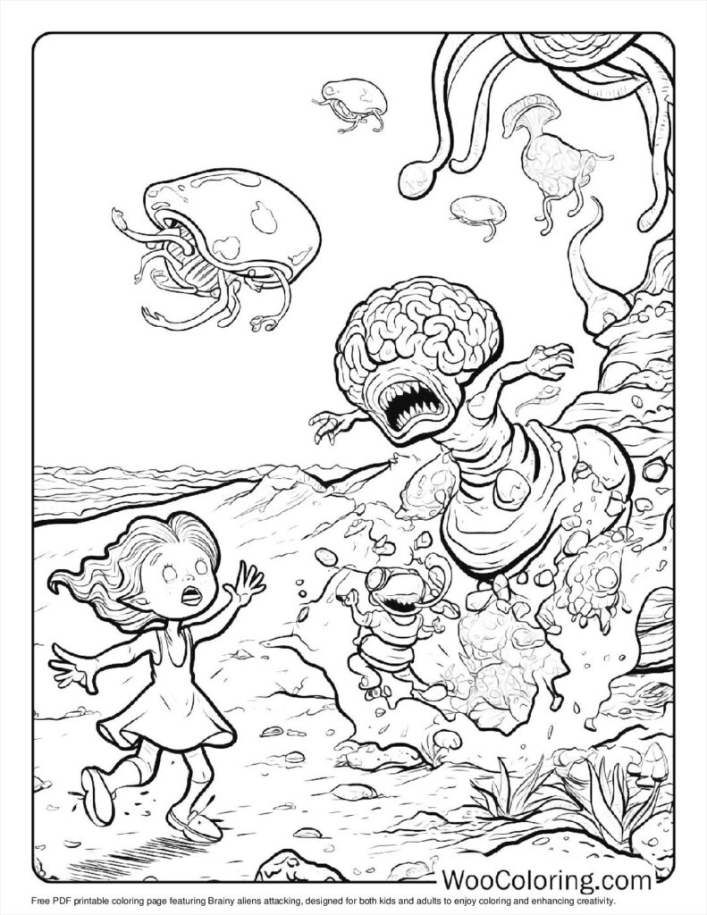100  Alien coloring pages  Free PDF To Print  - 20