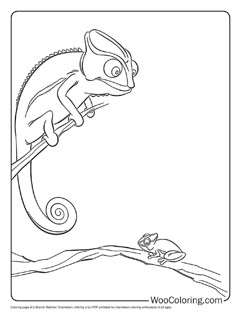 100  Chameleon coloring pages  Free PDF To Print  - 94