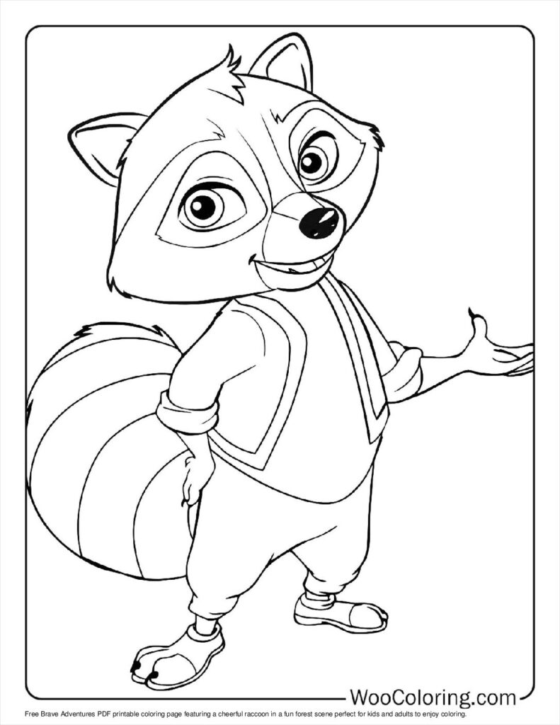 100  Raccoon coloring pages  Free PDF To Print  - 61