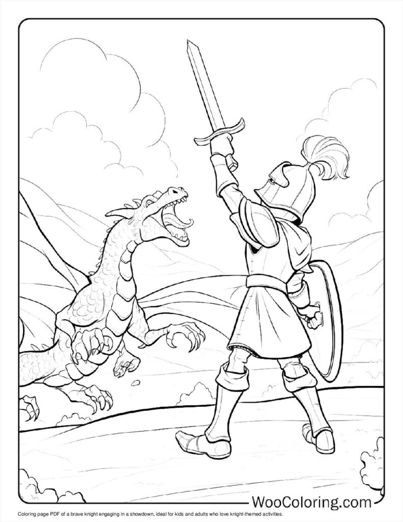 100  Knight coloring pages  Free PDF To Print  - 91