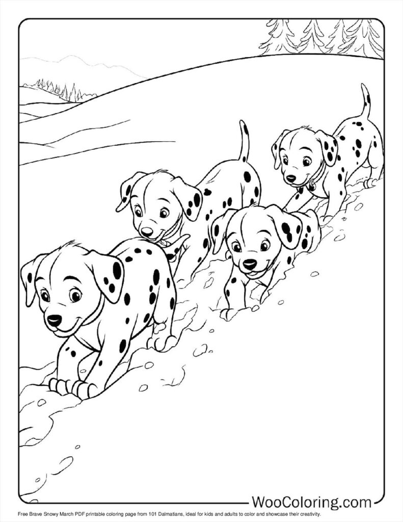 Brave Snowy March To Color