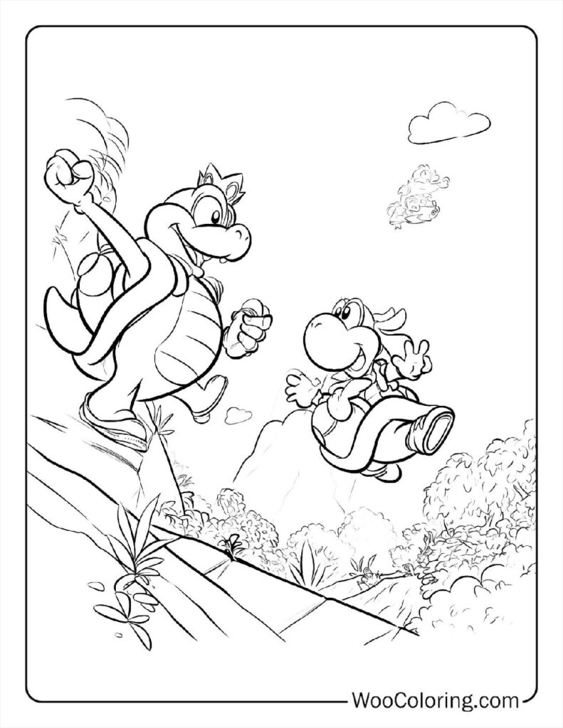 Brave Troopa's Rescue Coloring Sheet