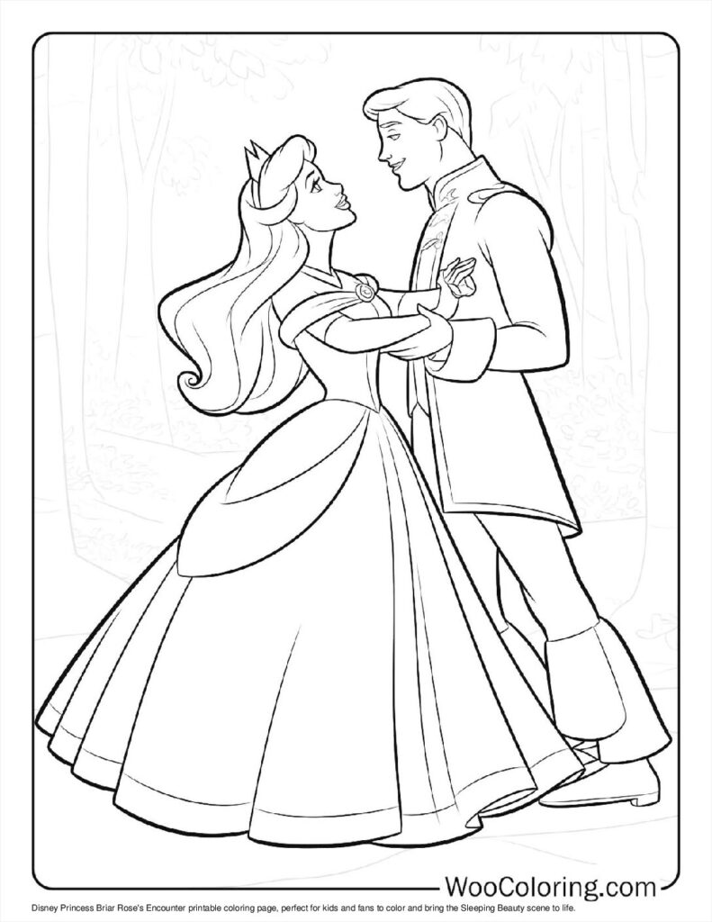 Briar Rose's Encounter Coloring Page For Kids