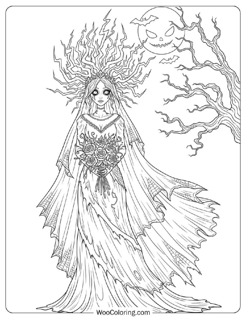 Bride of Frankenstein coloring page
