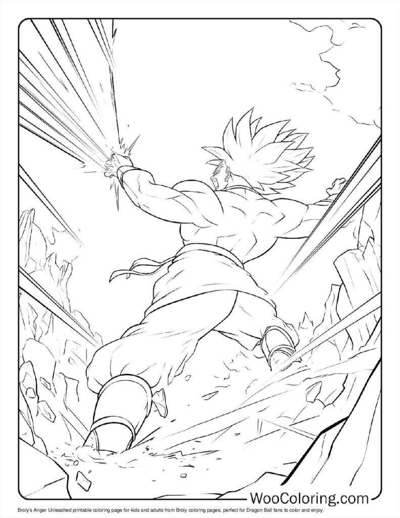 100  Broly coloring pages  Free PDF To Print  - 95