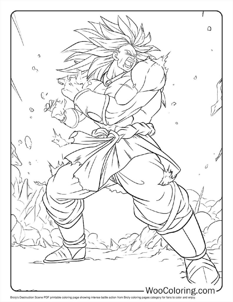 100  Broly coloring pages  Free PDF To Print  - 80