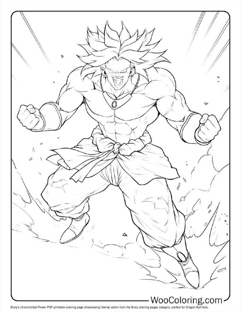 100  Broly coloring pages  Free PDF To Print  - 15