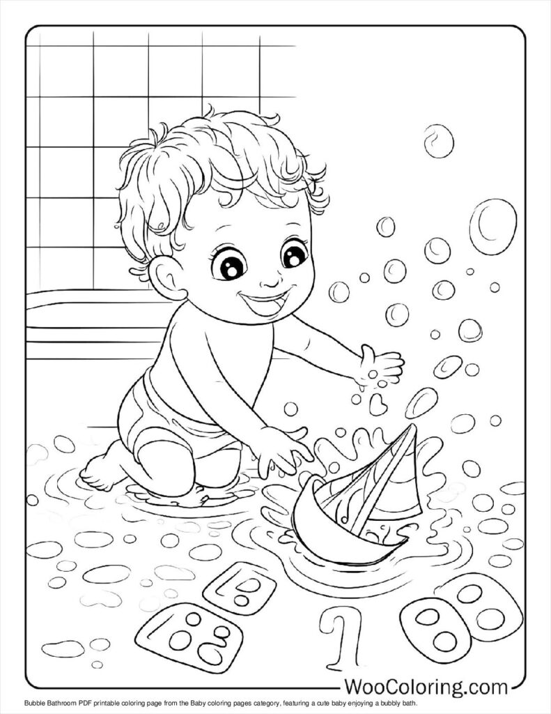 100  Baby coloring pages  Free PDF To Print  - 76
