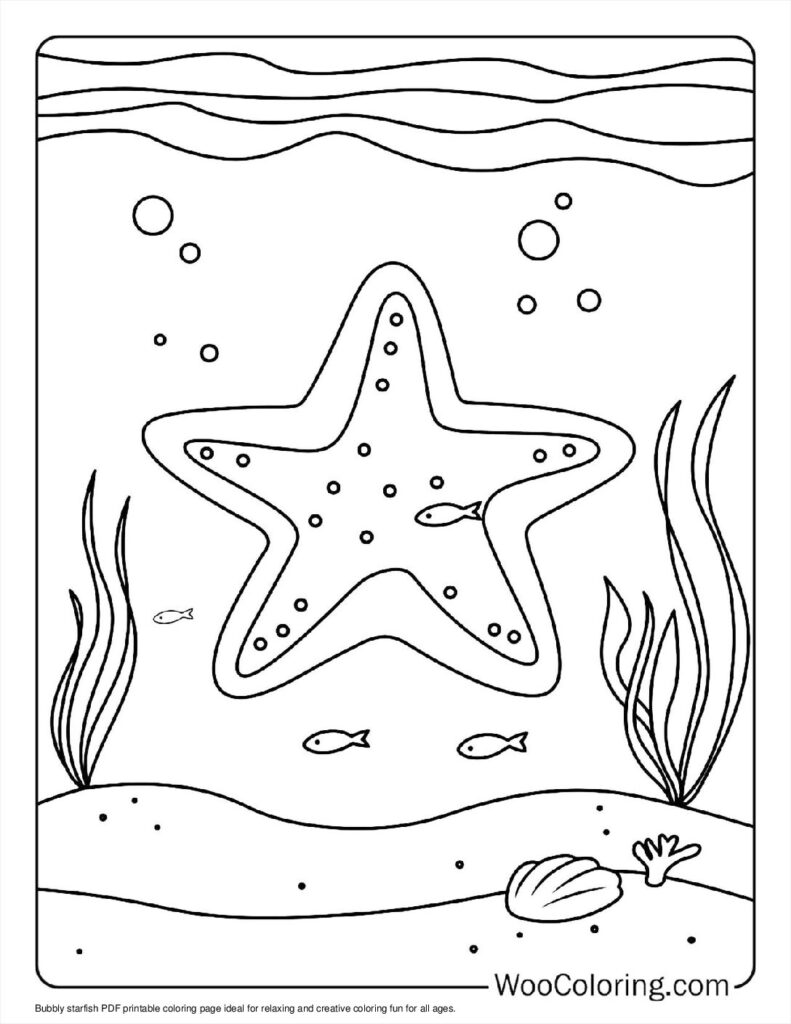100  Starfish coloring pages  Free PDF To Print  - 83
