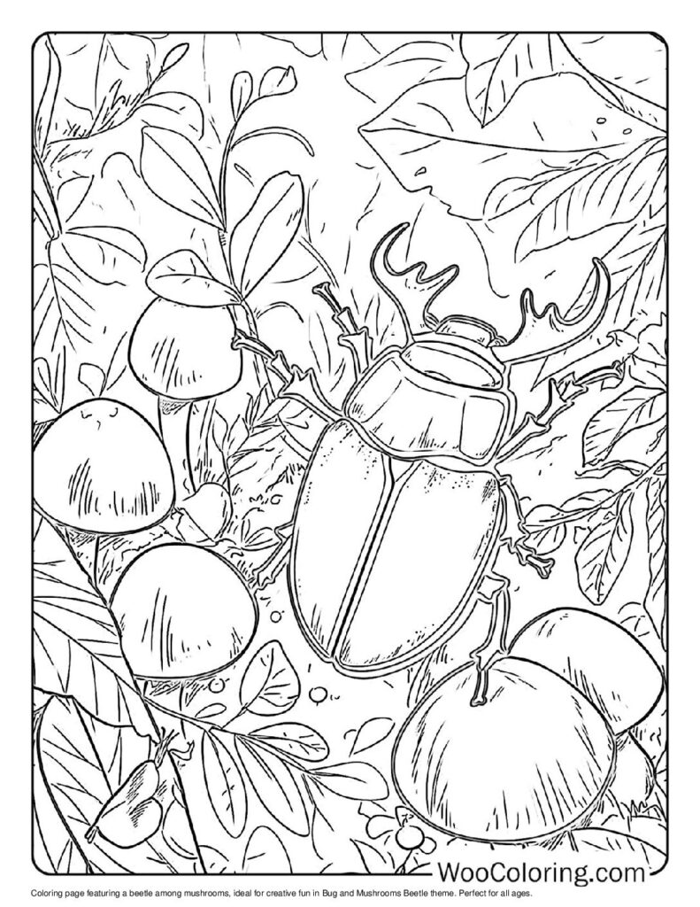 Bug and Mushrooms Beetle