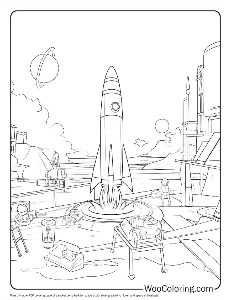 100  Rocket coloring pages  Free PDF To Print  - 26