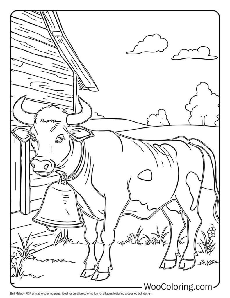 100  Bull coloring pages  Free PDF To Print  - 57
