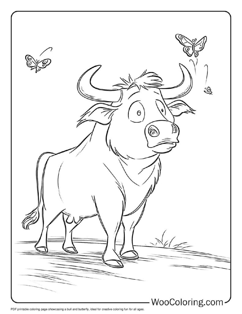 100  Bull coloring pages  Free PDF To Print  - 47