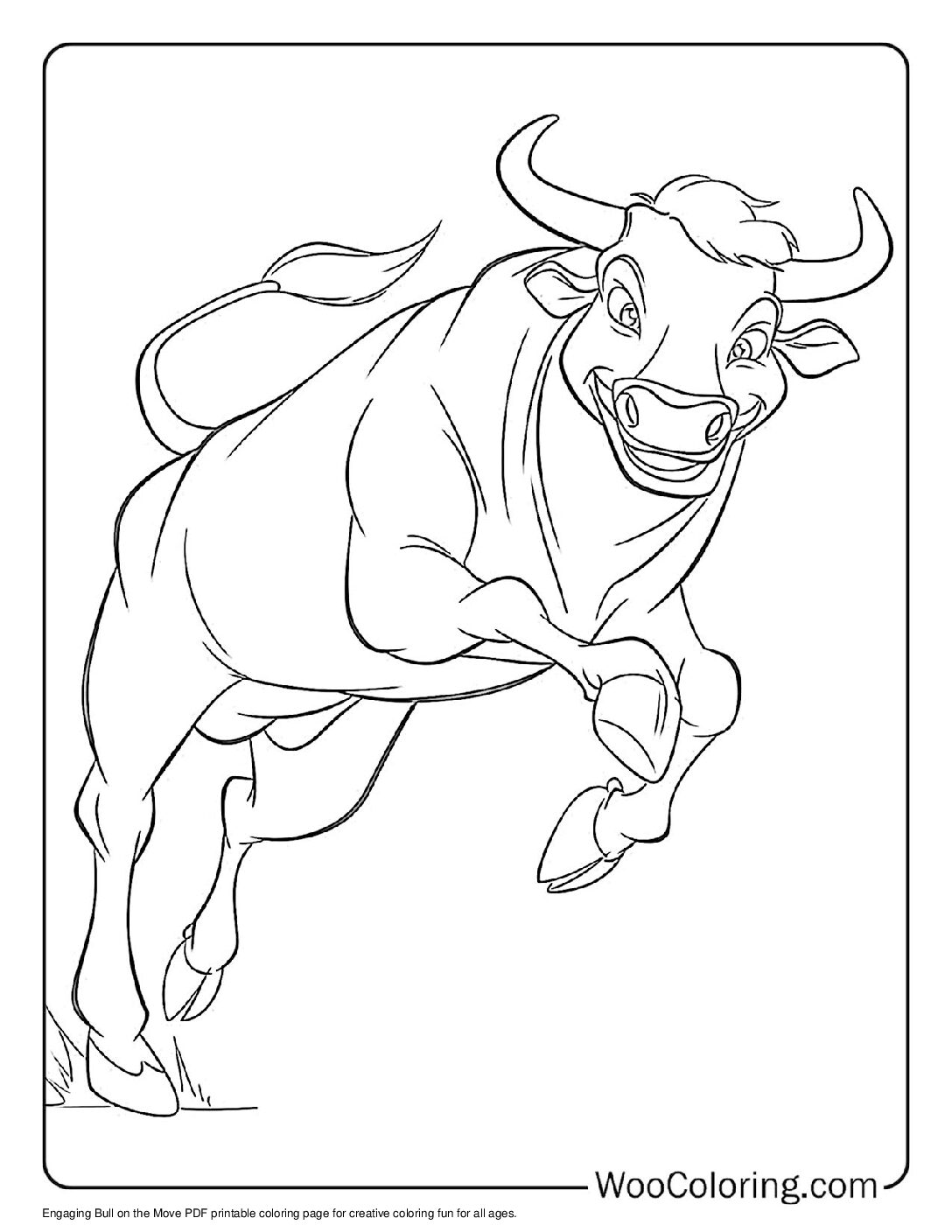 100+ Bull coloring pages (Free PDF To Print) | Woo Coloring