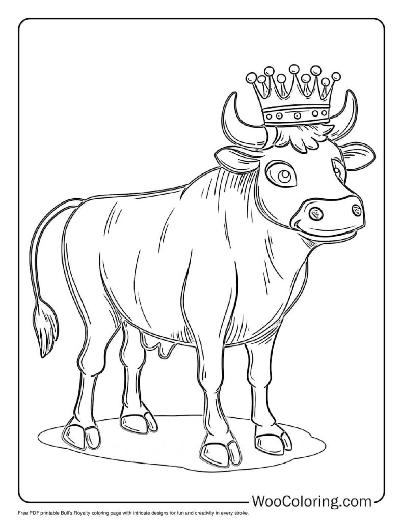 100  Bull coloring pages  Free PDF To Print  - 13