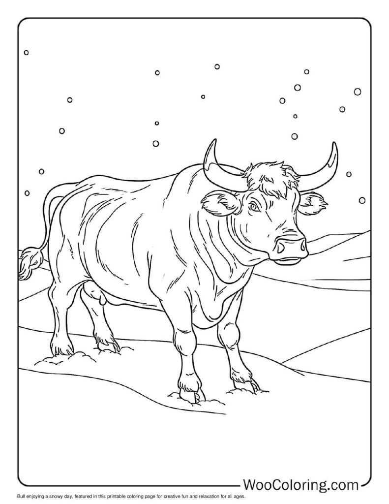 100  Bull coloring pages  Free PDF To Print  - 94