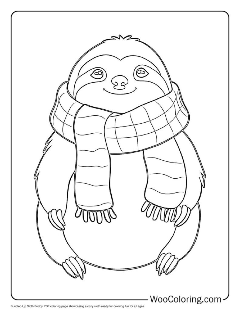 100  Sloth coloring pages  Free PDF To Print  - 44