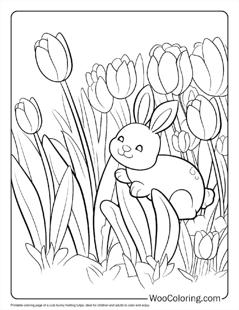 100  Tulip coloring pages  Free PDF To Print  - 98