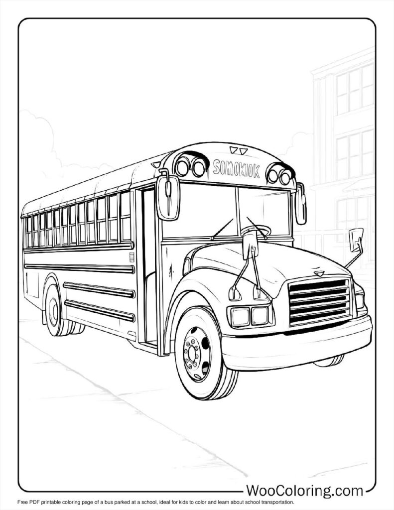 100  School Bus coloring pages  Free PDF To Print  - 19