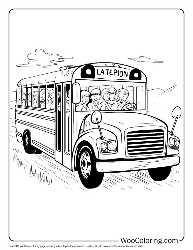 100  School Bus coloring pages  Free PDF To Print  - 39