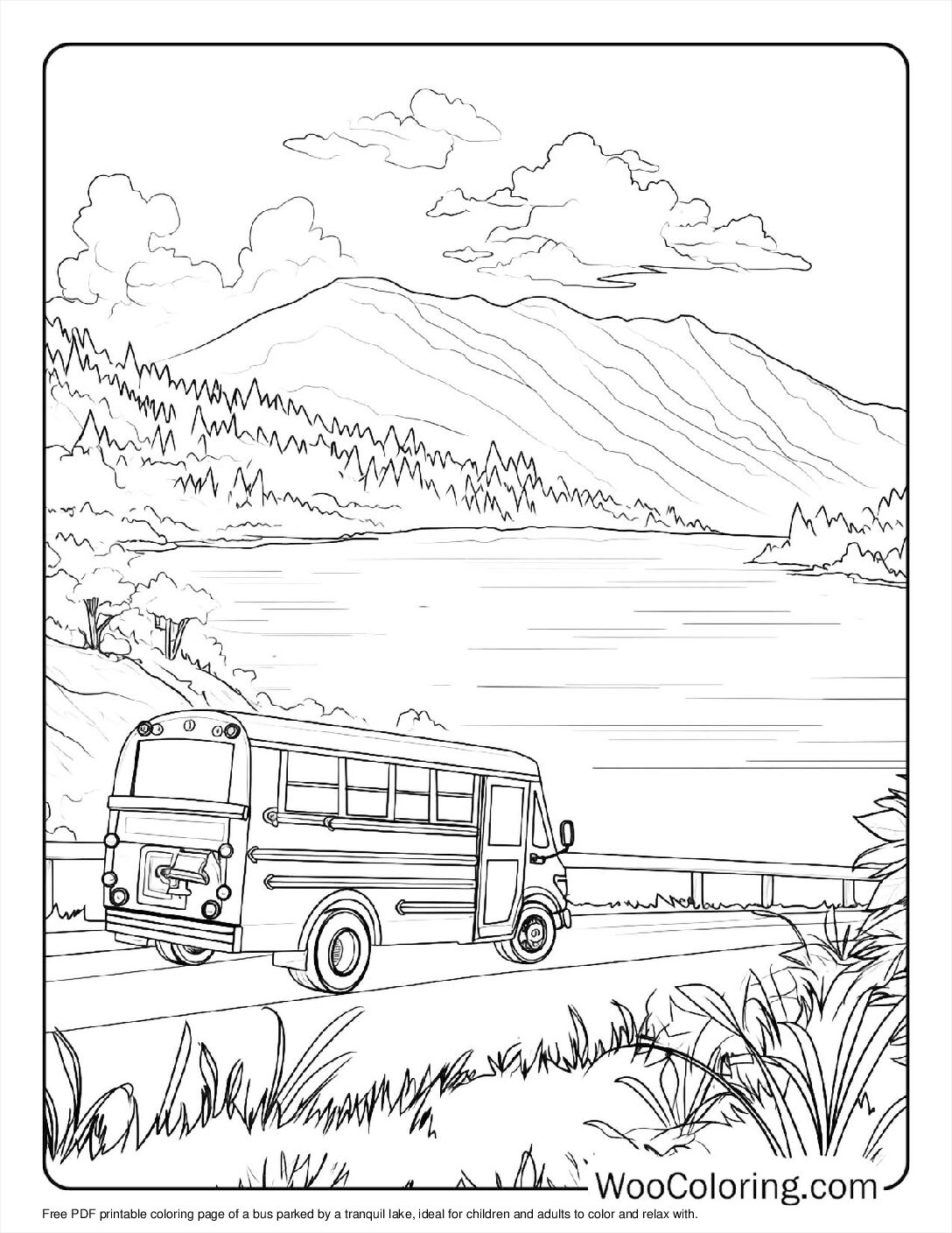 100+ School Bus coloring pages (Free PDF To Print) | Woo Coloring