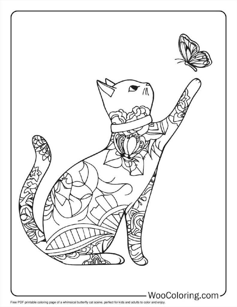 Butterfly Cat Scene