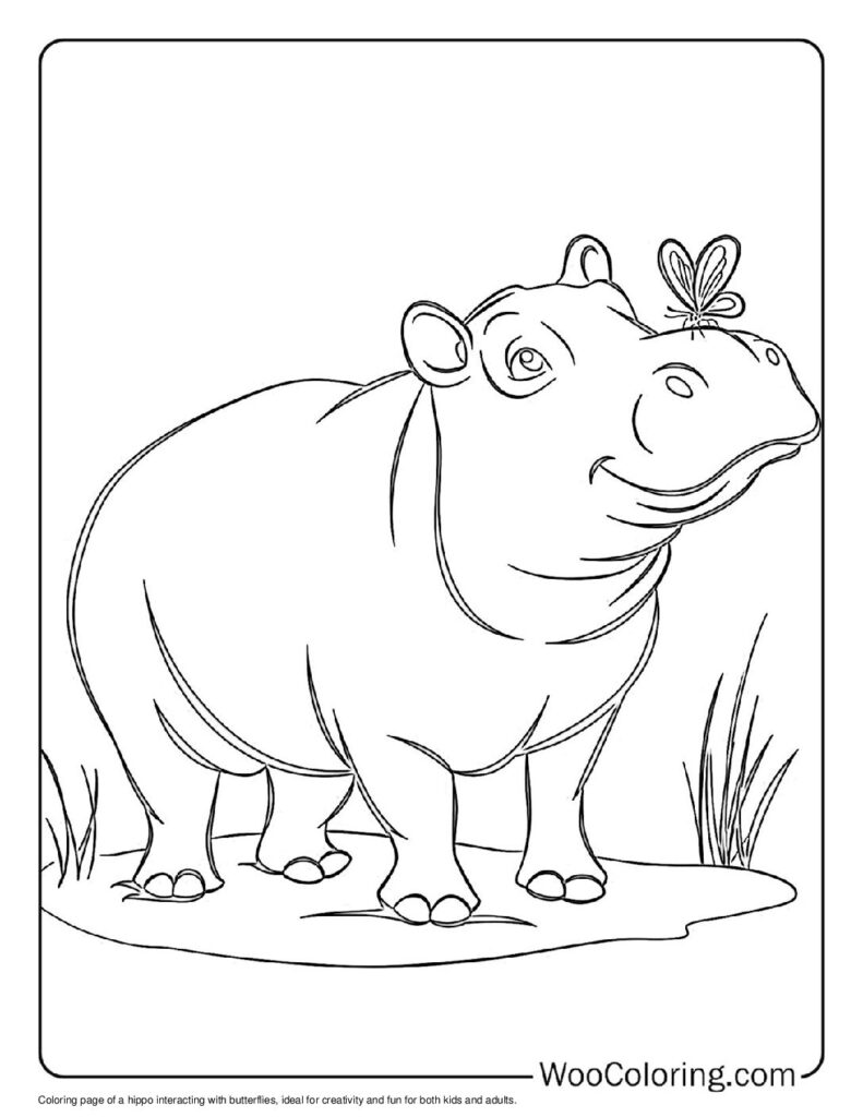 100  Hippo coloring pages  Free PDF To Print  - 90