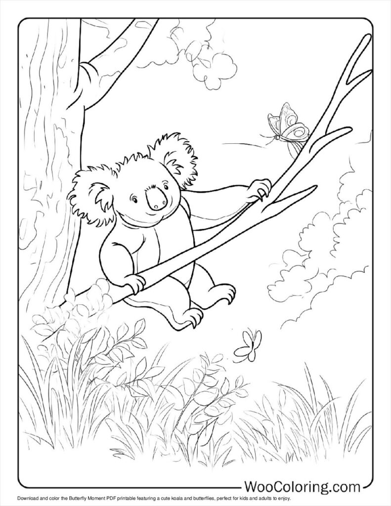 100  Koala coloring pages  Free PDF To Print  - 24