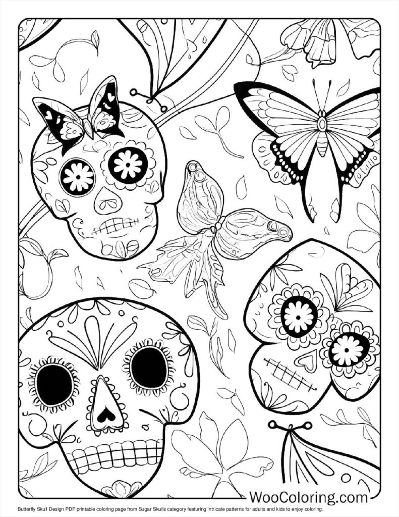 100  Sugar Skulls coloring pages  Free PDF To Print  - 88