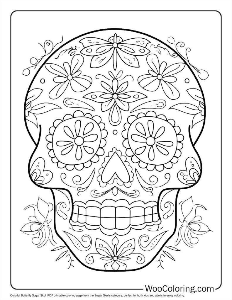 100  Sugar Skulls coloring pages  Free PDF To Print  - 27