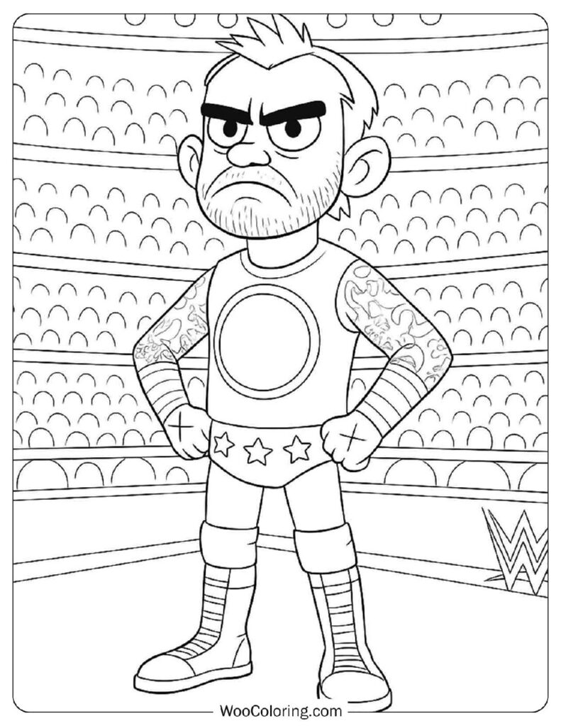 CM Punk The Best in the World Coloring Page