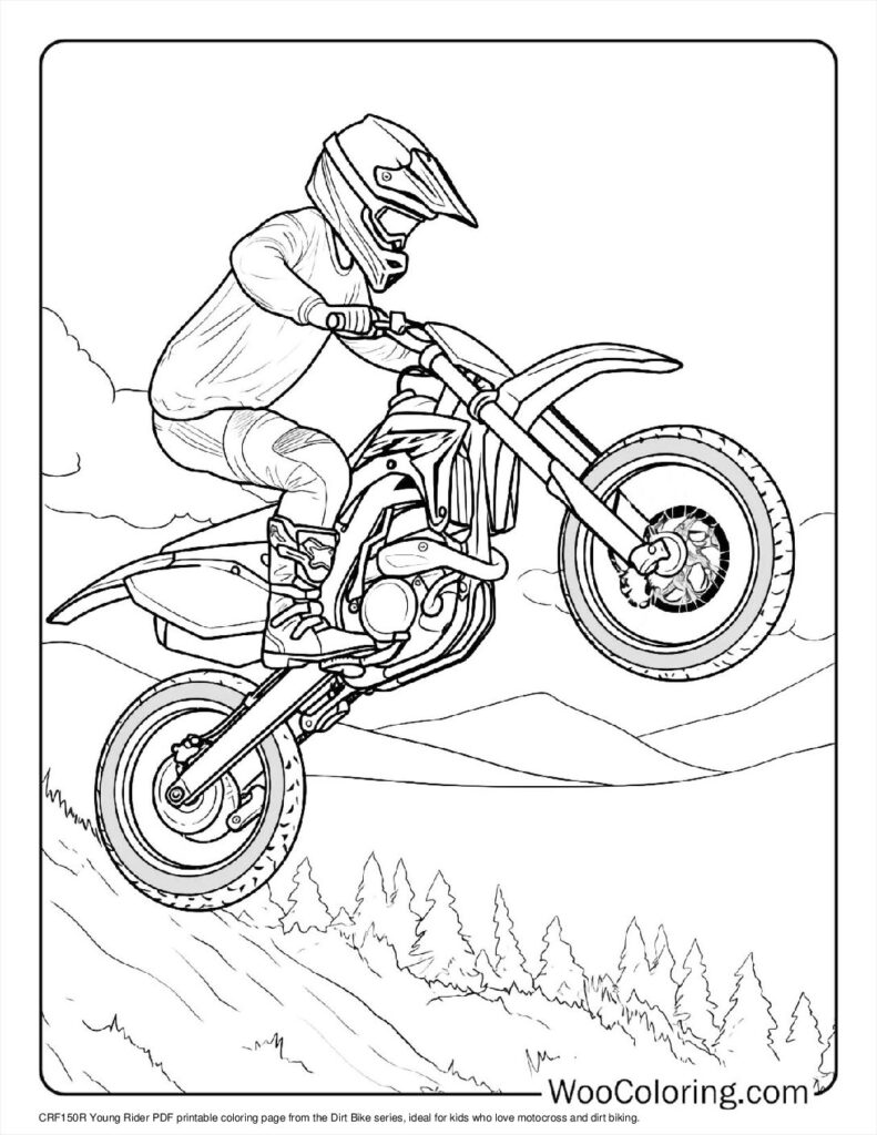 100  Dirt Bike coloring pages  Free PDF To Print  - 34