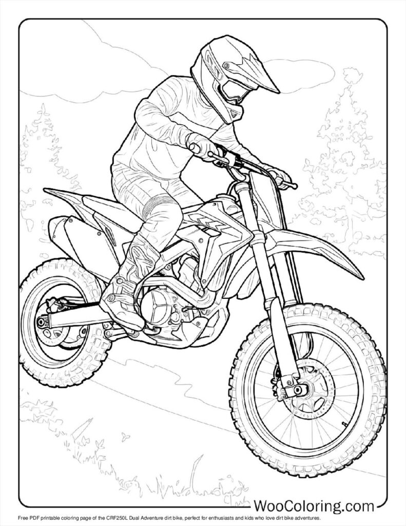 100  Dirt Bike coloring pages  Free PDF To Print  - 81