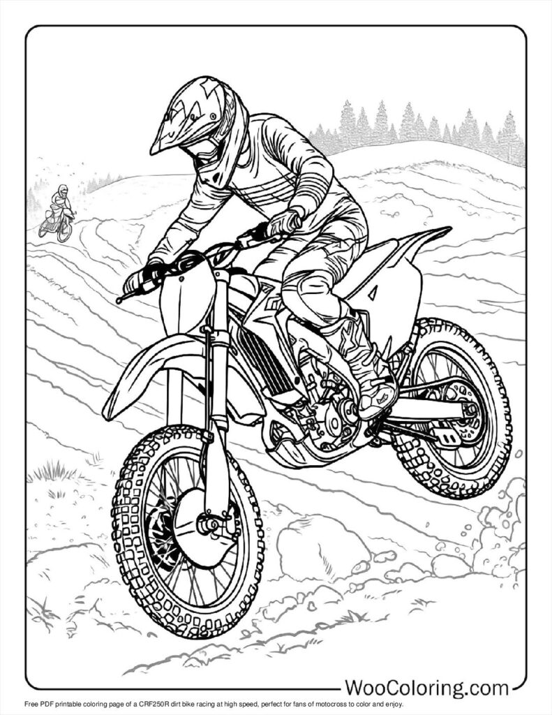 100  Dirt Bike coloring pages  Free PDF To Print  - 32