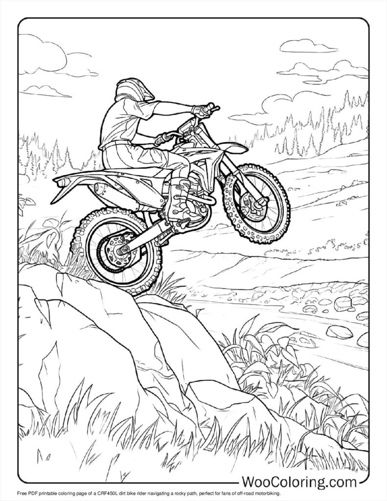 100  Dirt Bike coloring pages  Free PDF To Print  - 84