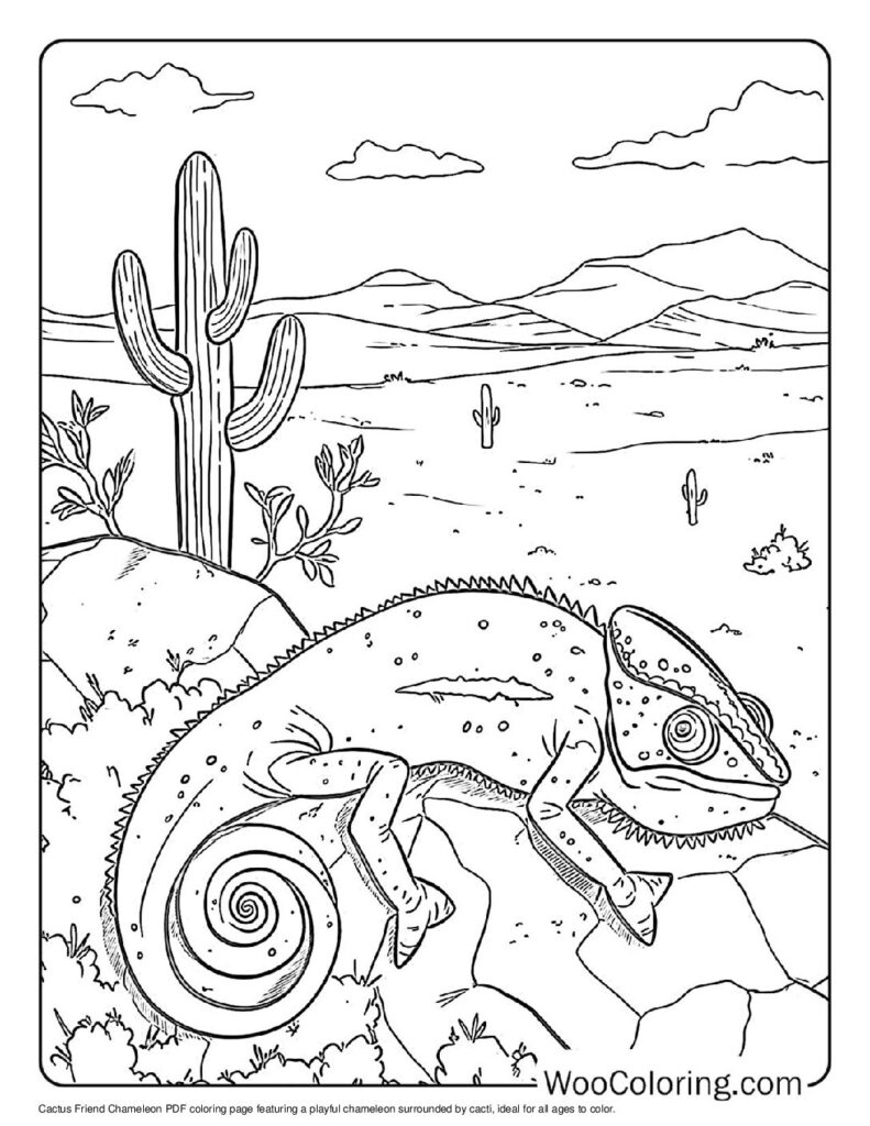 100  Chameleon coloring pages  Free PDF To Print  - 18