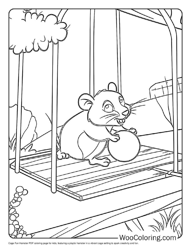 100  Hamster coloring pages  Free PDF To Print  - 11