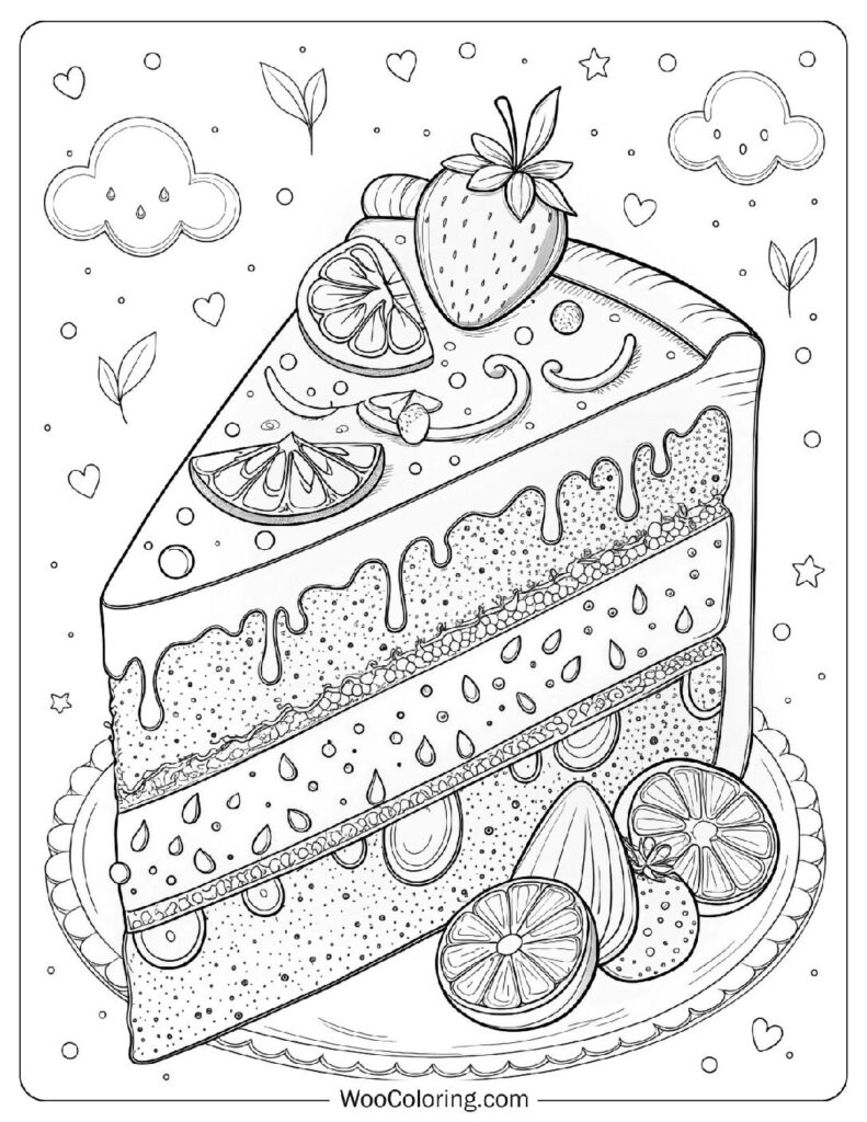 36 Cake Coloring Pages  Free PDF To Print  - 51