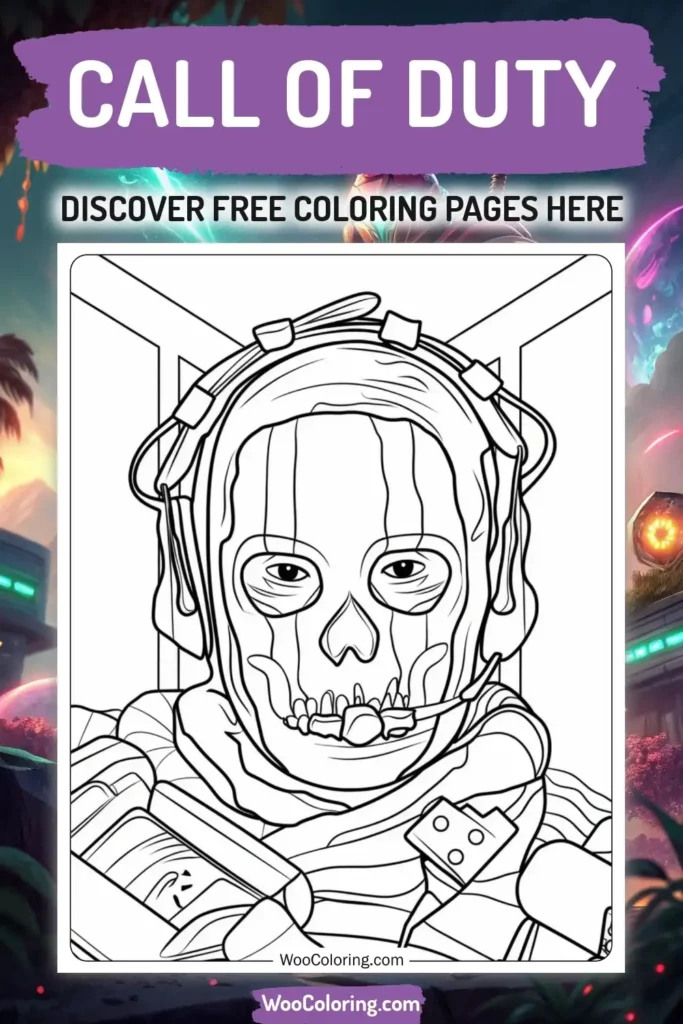 Call Of Duty coloring pages designs from video game