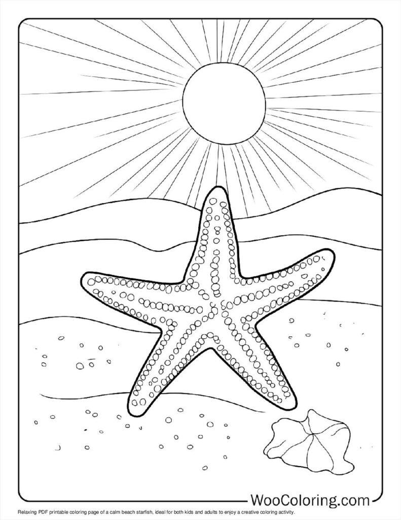 100  Starfish coloring pages  Free PDF To Print  - 72