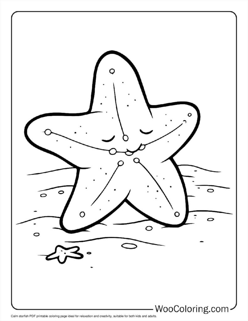 100  Starfish coloring pages  Free PDF To Print  - 90