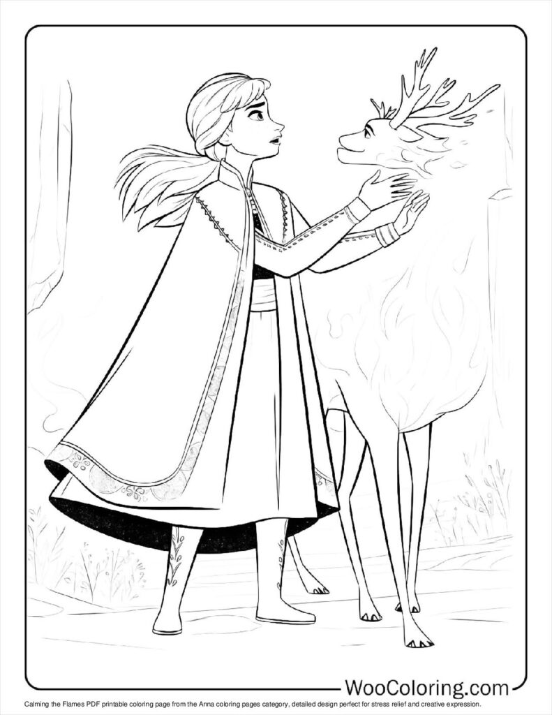 Calming the Flames Coloring Page For Kids