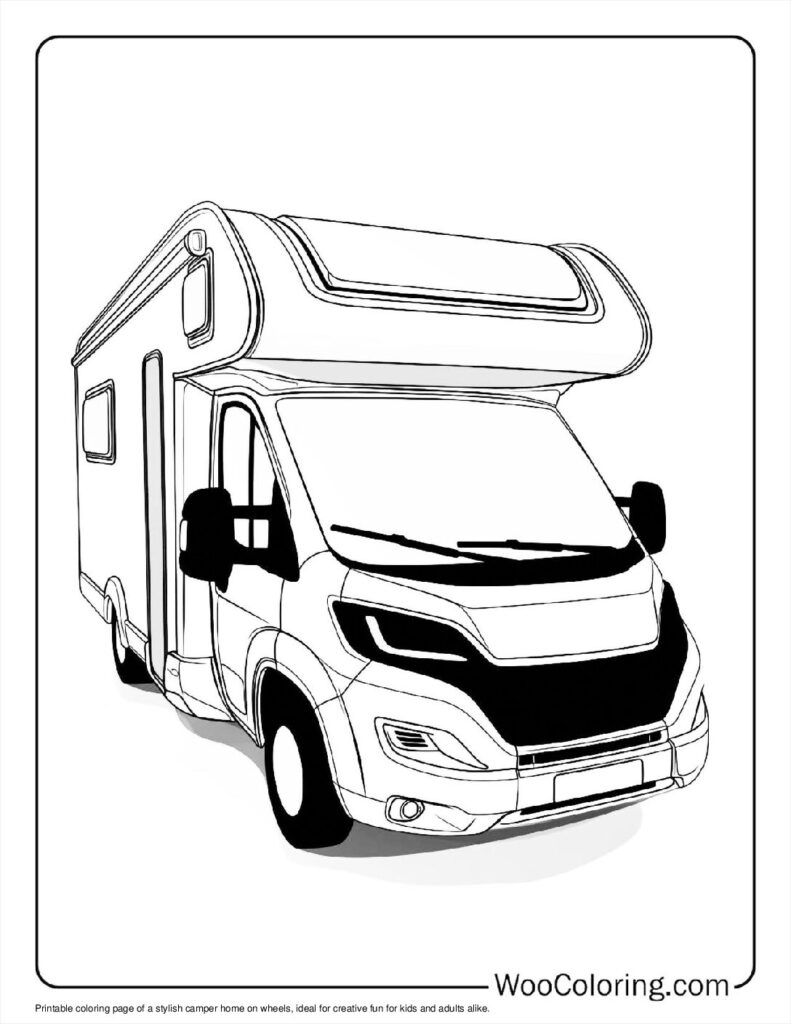 100  Camper   RV coloring pages  Free PDF To Print  - 64