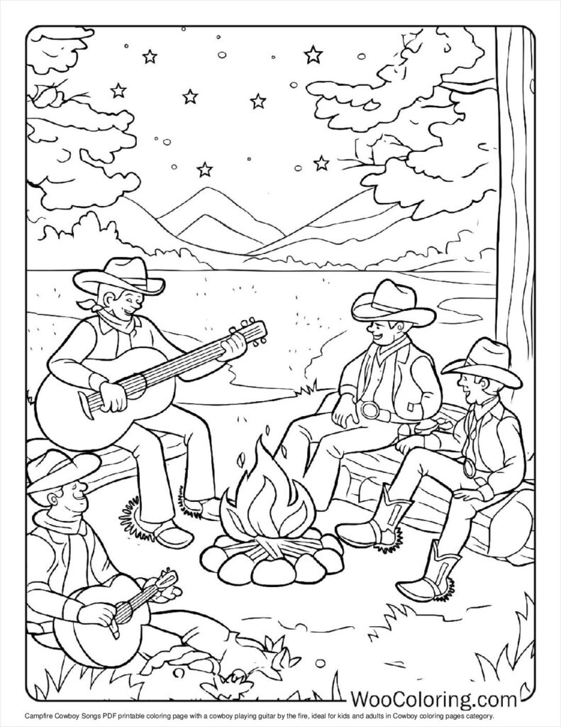 100  Cowboy coloring pages  Free PDF To Print  - 49