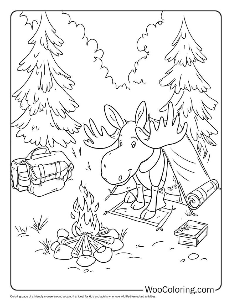 100  Moose coloring pages  Free PDF To Print  - 77