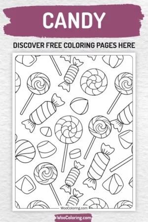 Candy coloring pages designs for kids