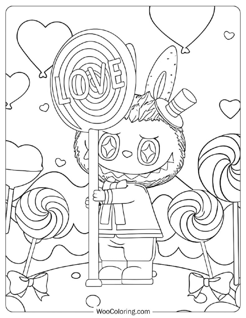 28 Labubu Coloring Pages Free PDF To Print - 63
