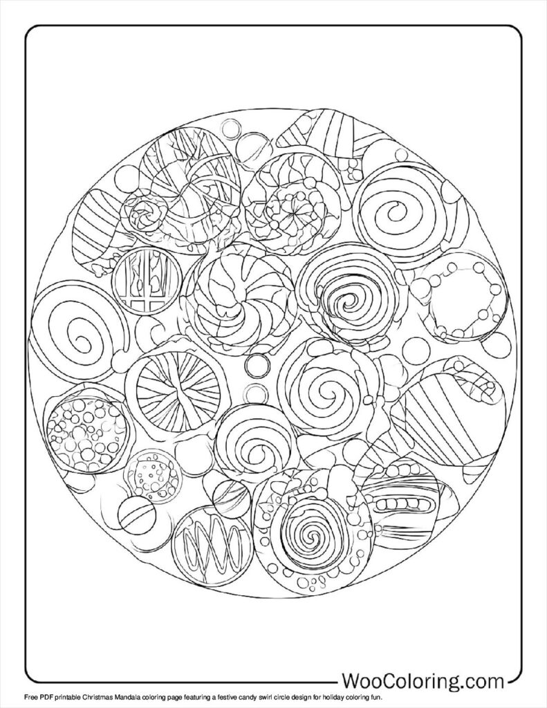 100 Christmas Mandala coloring pages Free PDF To Print - 80